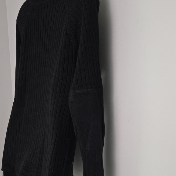 Ralph Lauren Black Ribbed Cotton Sweater - Picture 7 of 16